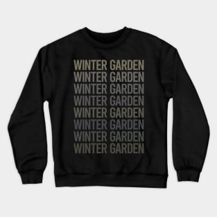 Gray Text Art Winter Garden Crewneck Sweatshirt